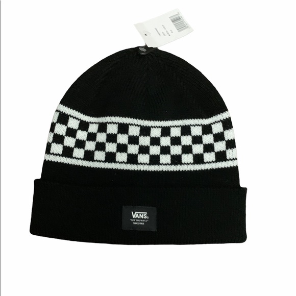 Vans Other - Vans Classic Checkered Beanie Black/White NWT